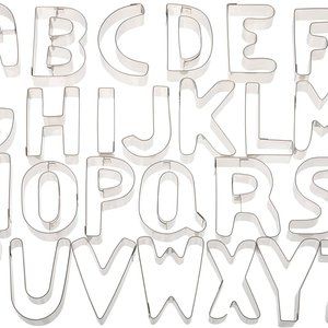 Vintage ABC Cookie Cutters (3" each, 26 total)